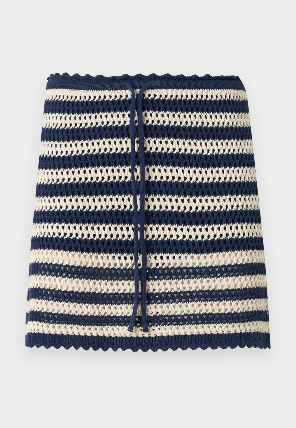 STRIPE MINI SKORT - Pencil skirt - navy