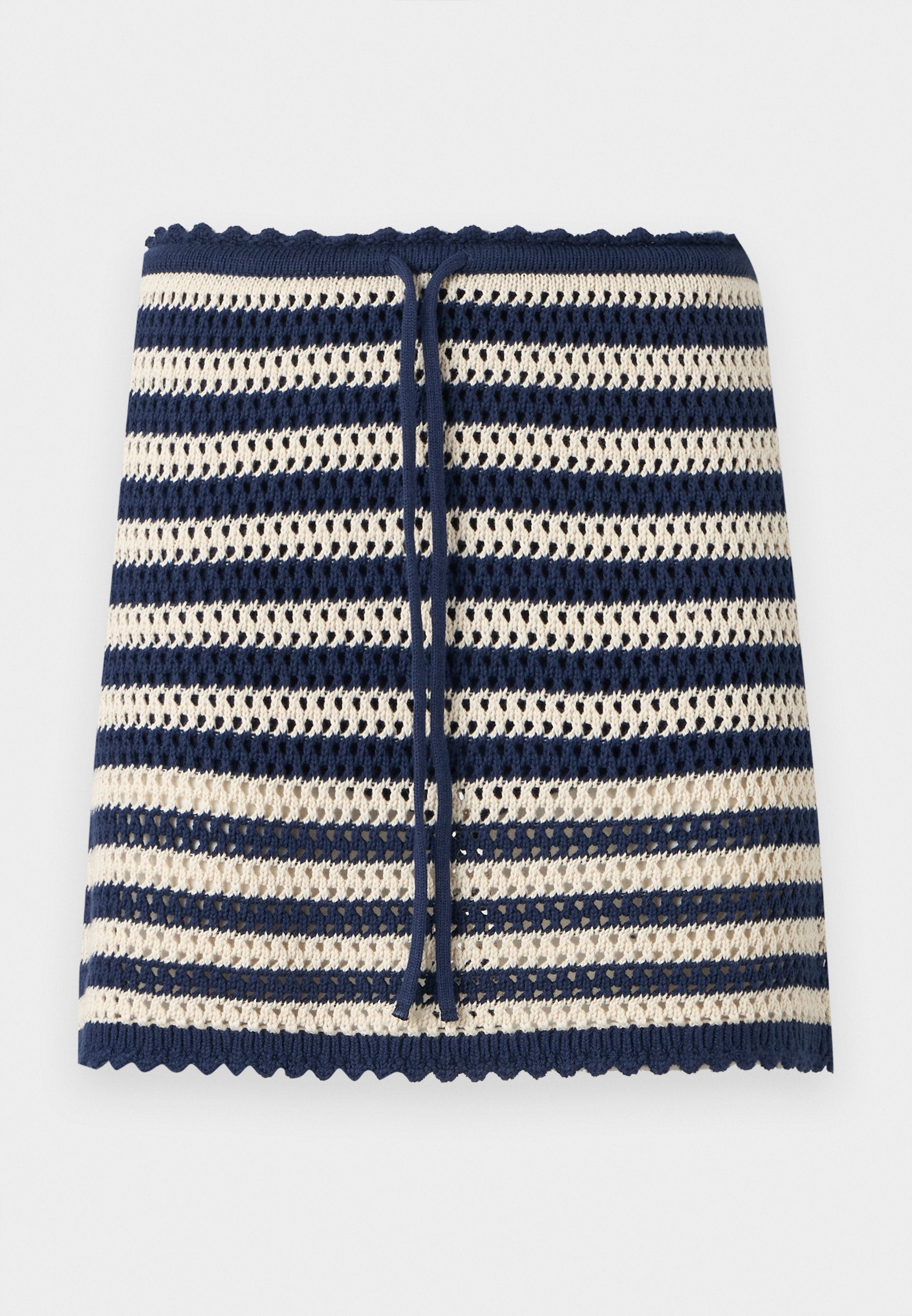 STRIPE MINI SKORT - Pencil skirt - navy