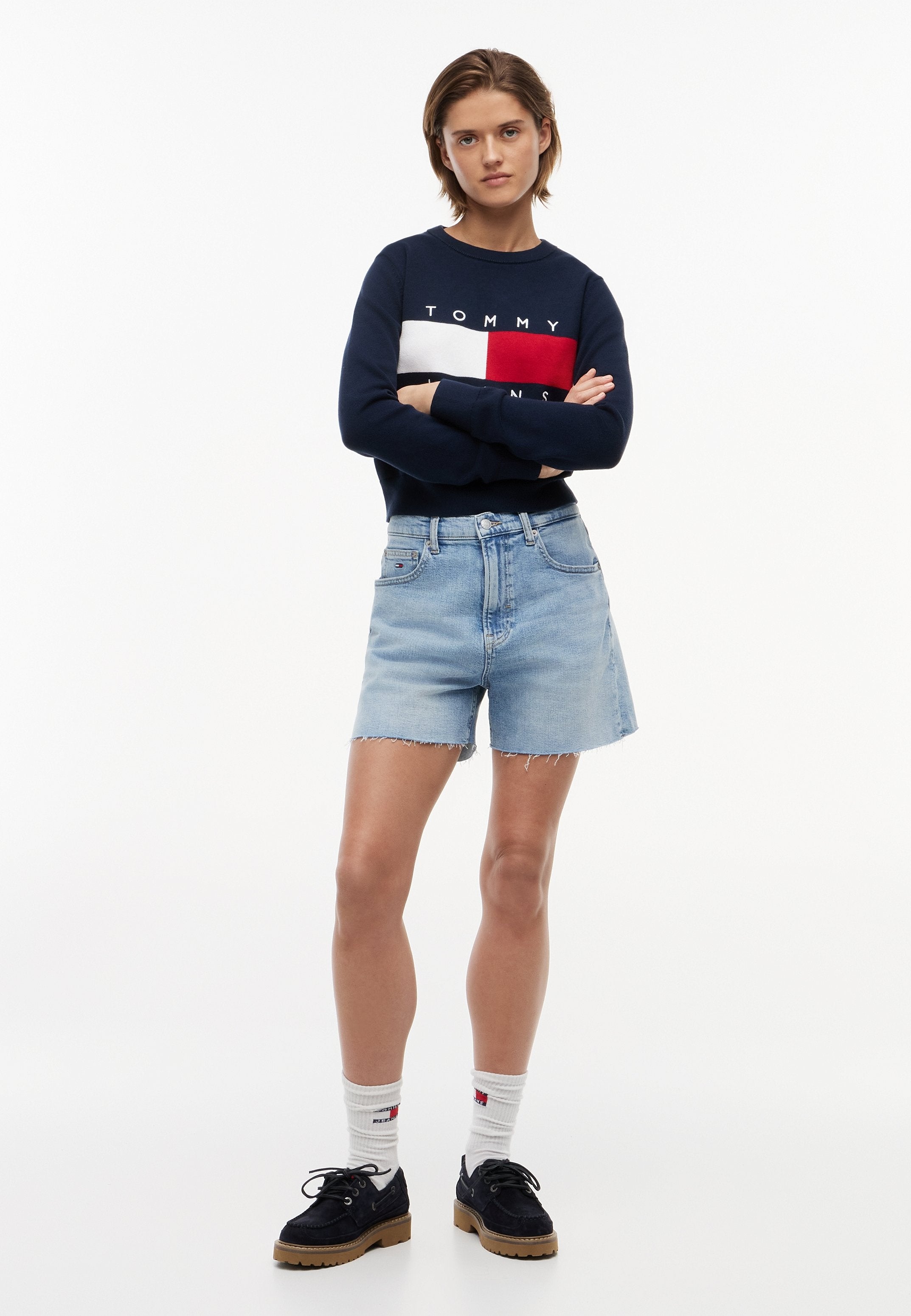 MOM - Denim shorts - denim light