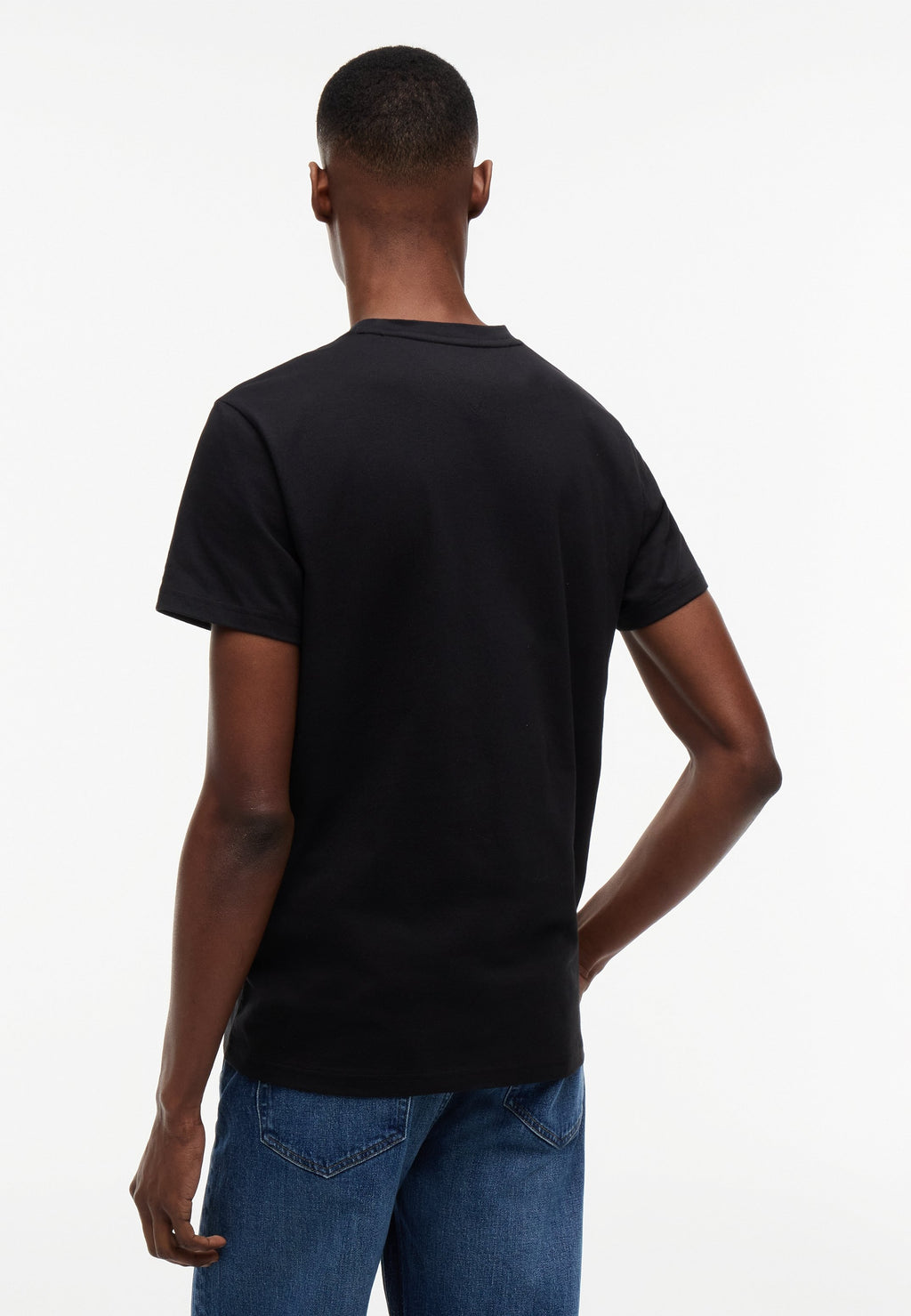 SLIM SIGN CHEST TEE - Basic T-shirt - black