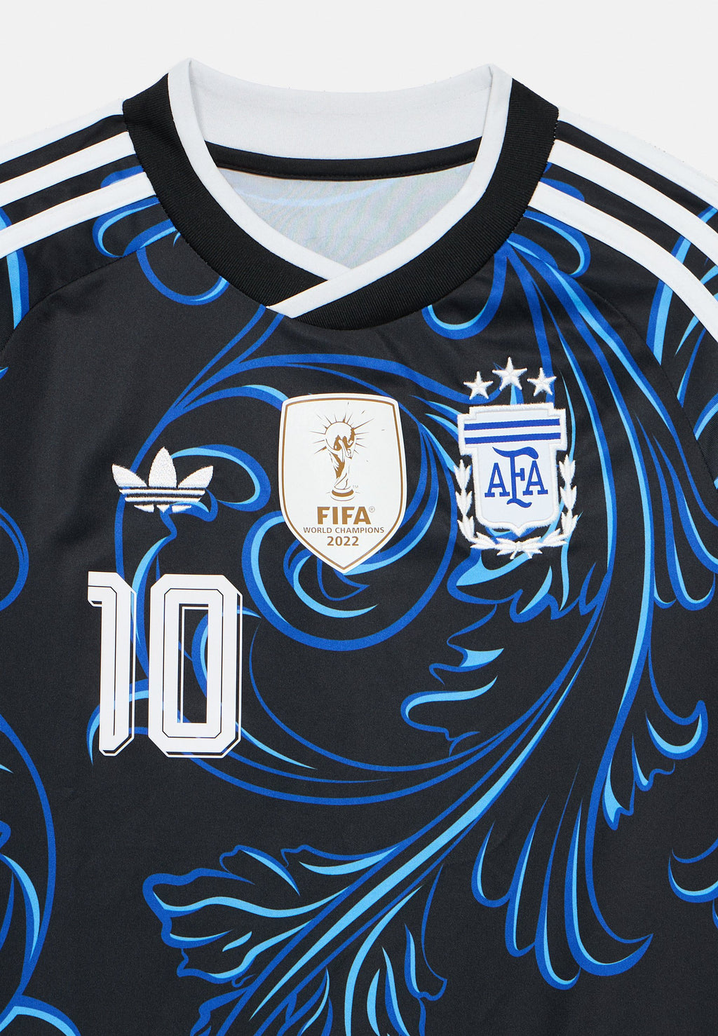 ARGENTINA AWAY KIDS MESSI UNISEX  - Sports T-shirt - black/lucid blue/blue burst