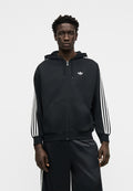 SWEAT À CAPUCHE AMPLE UNISEXE - Sweatshirt zippé - noir