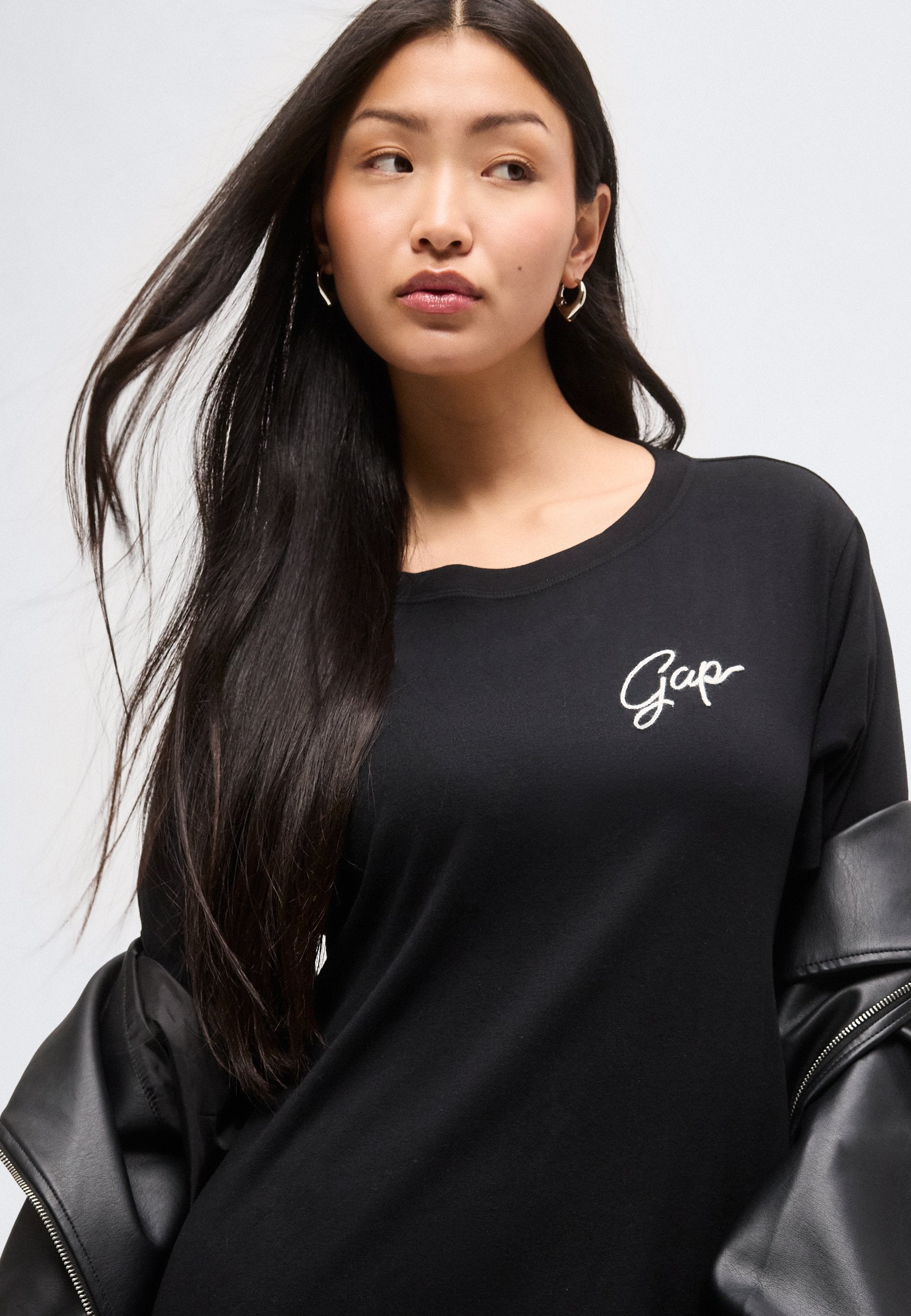 LOGO DRESS - Jersey dress - black