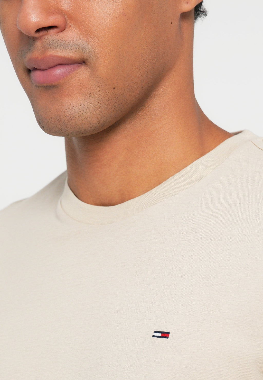 SLIM TEE  - Basic T-shirt - black/gulf sand/ecru
