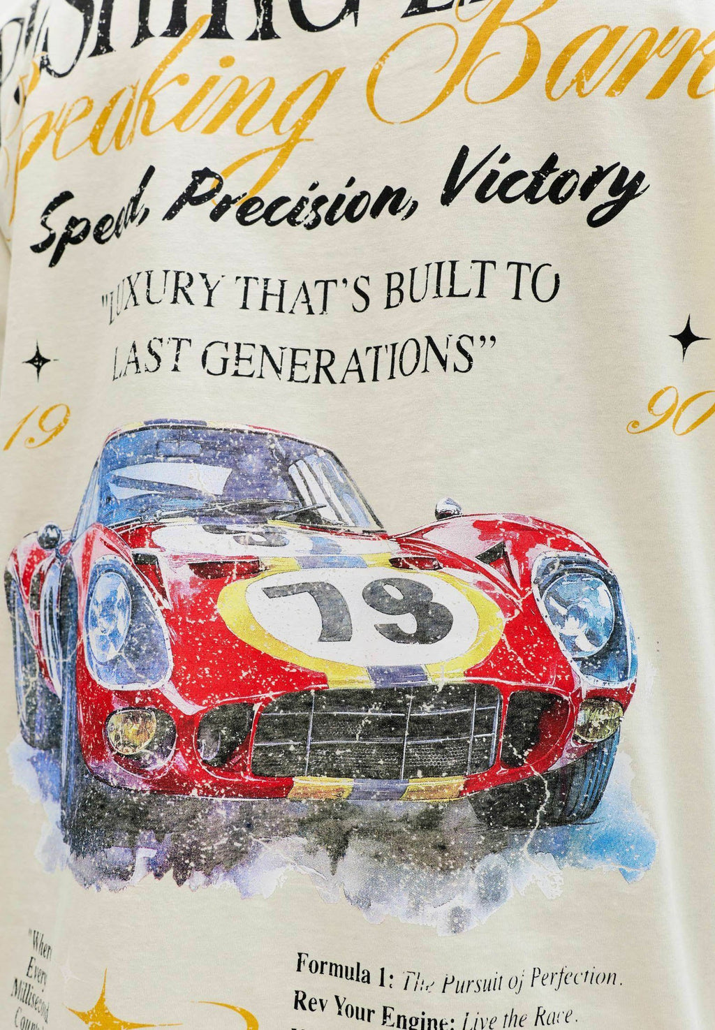 T- - Print T-shirt - antique white