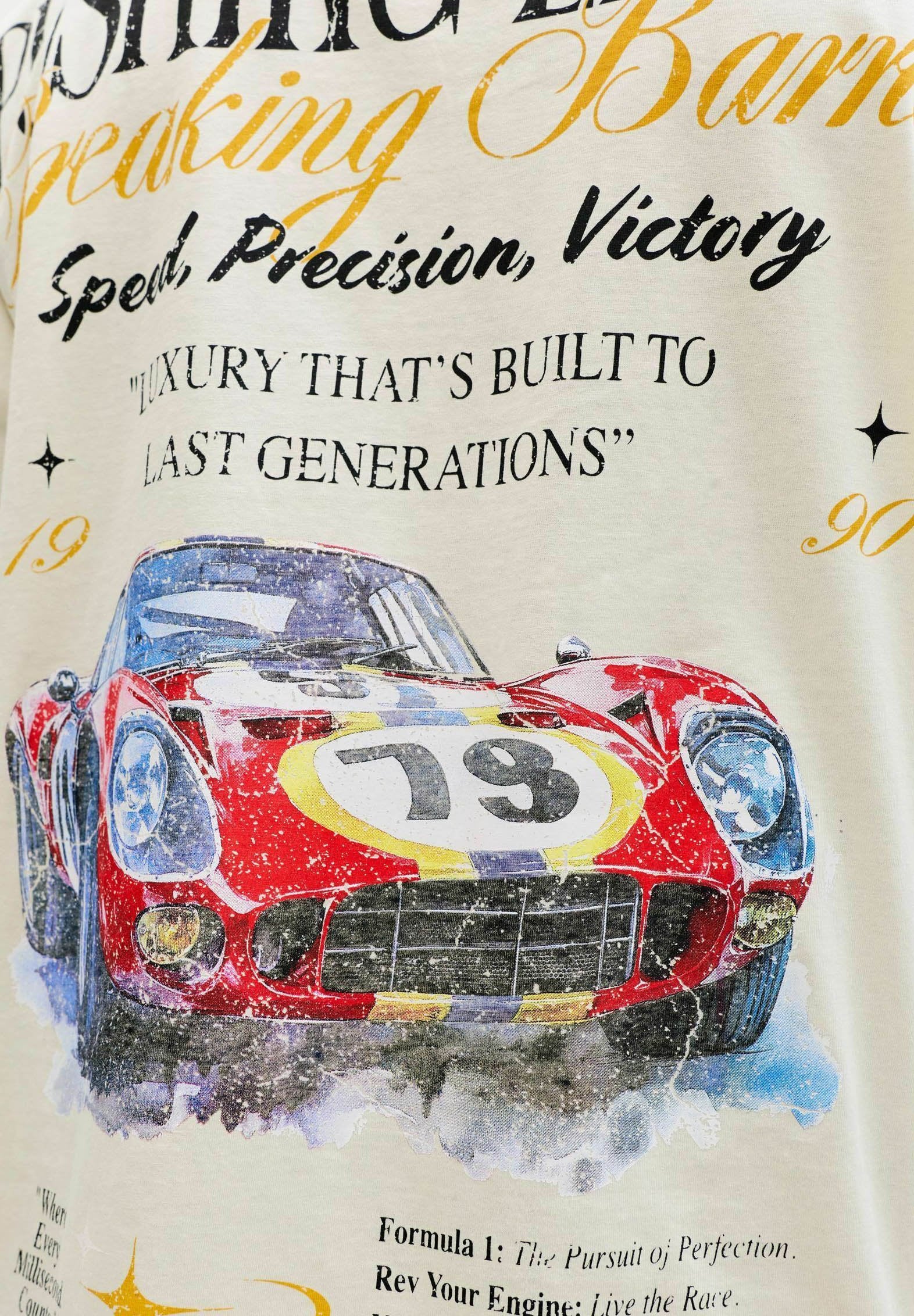 T- - Print T-shirt - antique white