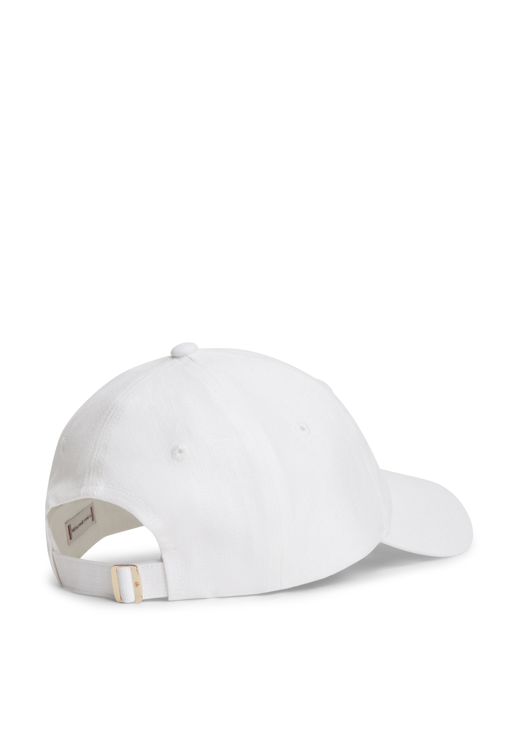 PURE LINEN PIECE DYED BASEBALL CAP - Cap - white