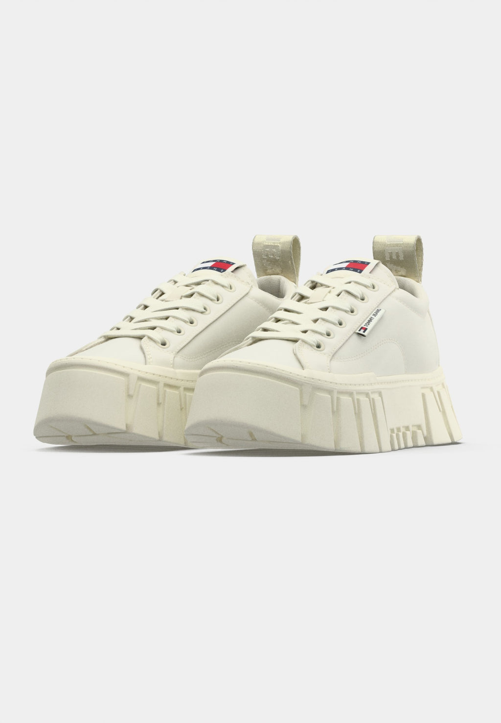 LOGO TAB PLATFORM CLEAT TRAINERS - Trainers - ivory