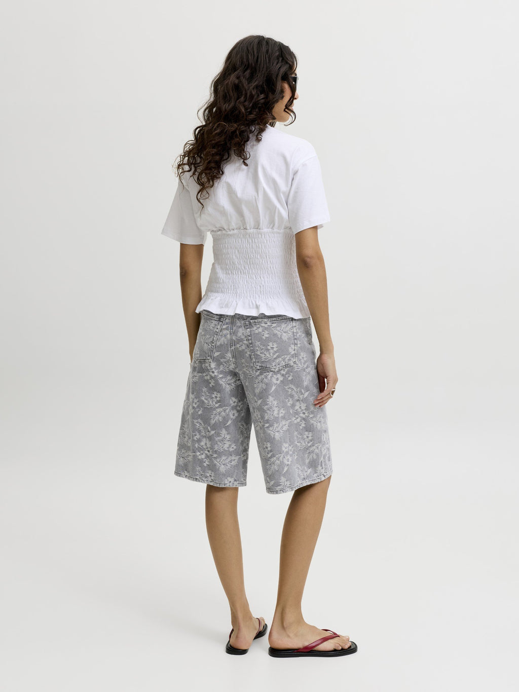JXTOKYO LONG - Denim shorts - grey denim