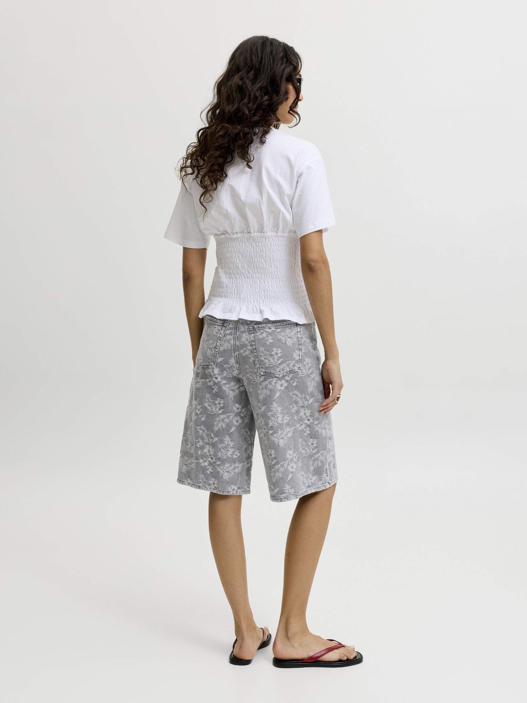 JXTOKYO LONG - Denim shorts - grey denim