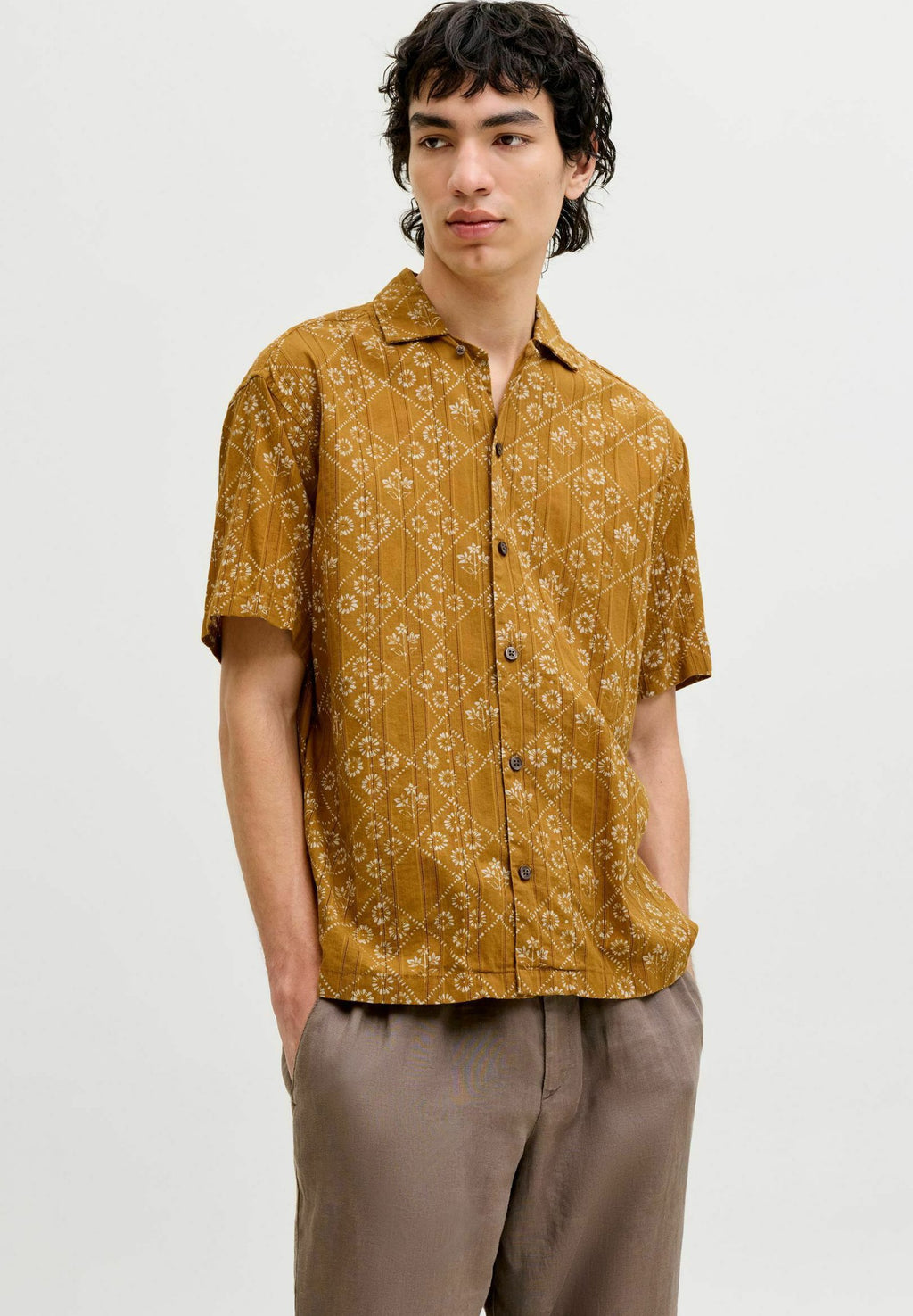 JPRBLULYON PRINT SHIRT - Shirt - wood thrush
