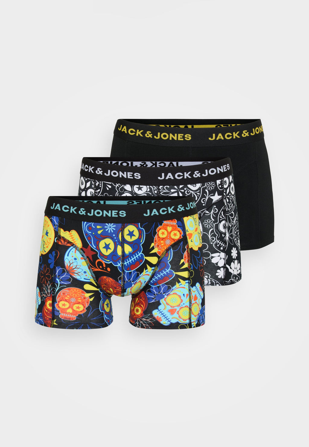 JACSUGAR SKULL TRUNKS 3 PACK - Trunks - black/blazing yellow