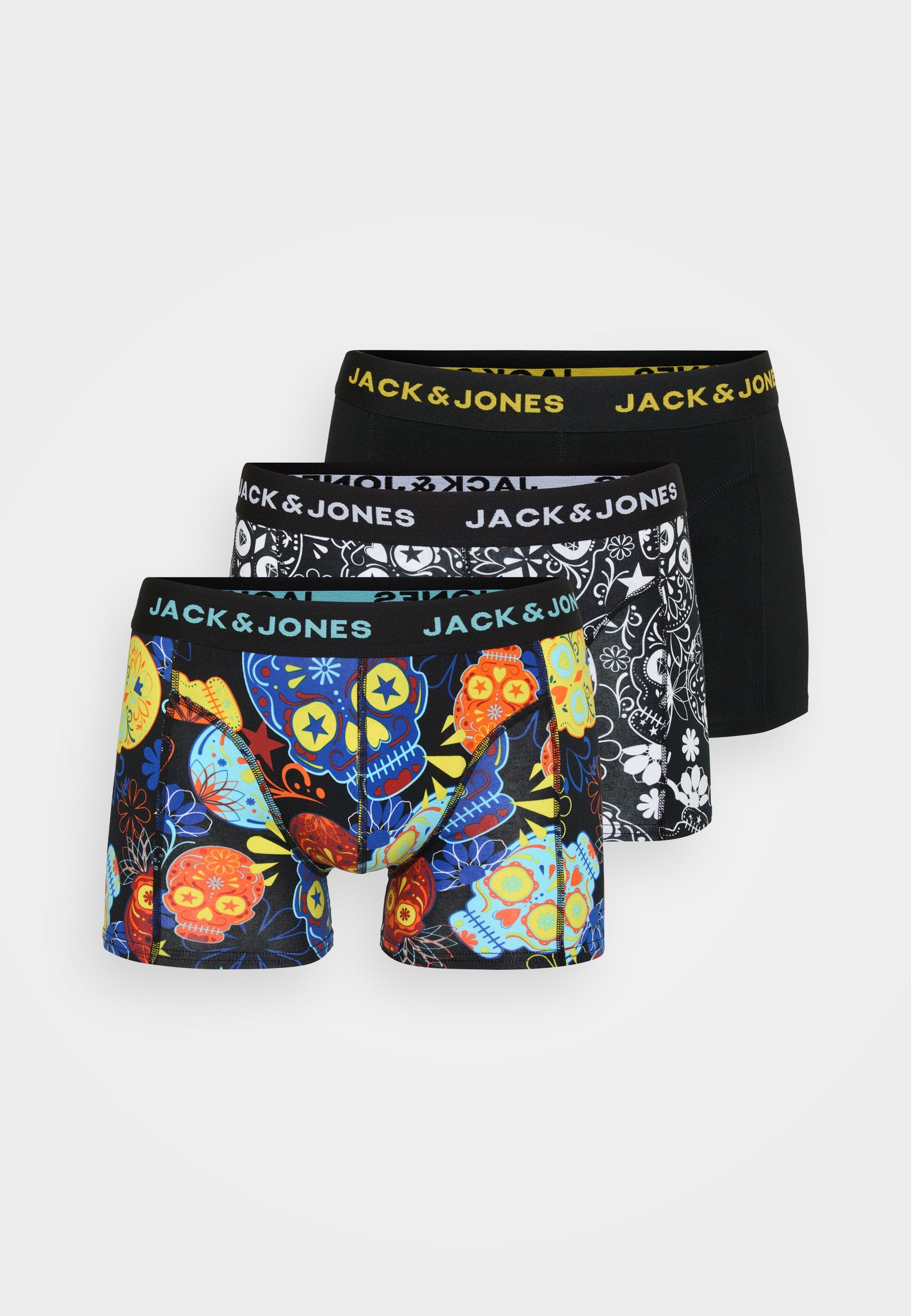 JACSUGAR SKULL TRUNKS 3 PACK - Trunks - black/blazing yellow