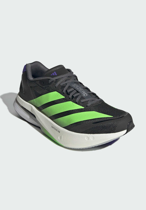 ADIZERO BOSTON 13 M - Road running shoes - core black   lime burst   energy ink