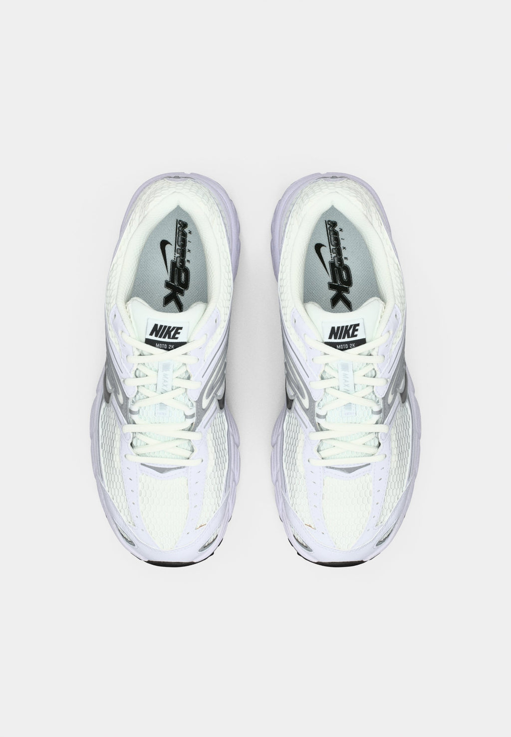 AIR MAX MOTO 2K - Spor Ayakkabı - beyaz/siyah/metalik gümüş rengi/photon dust