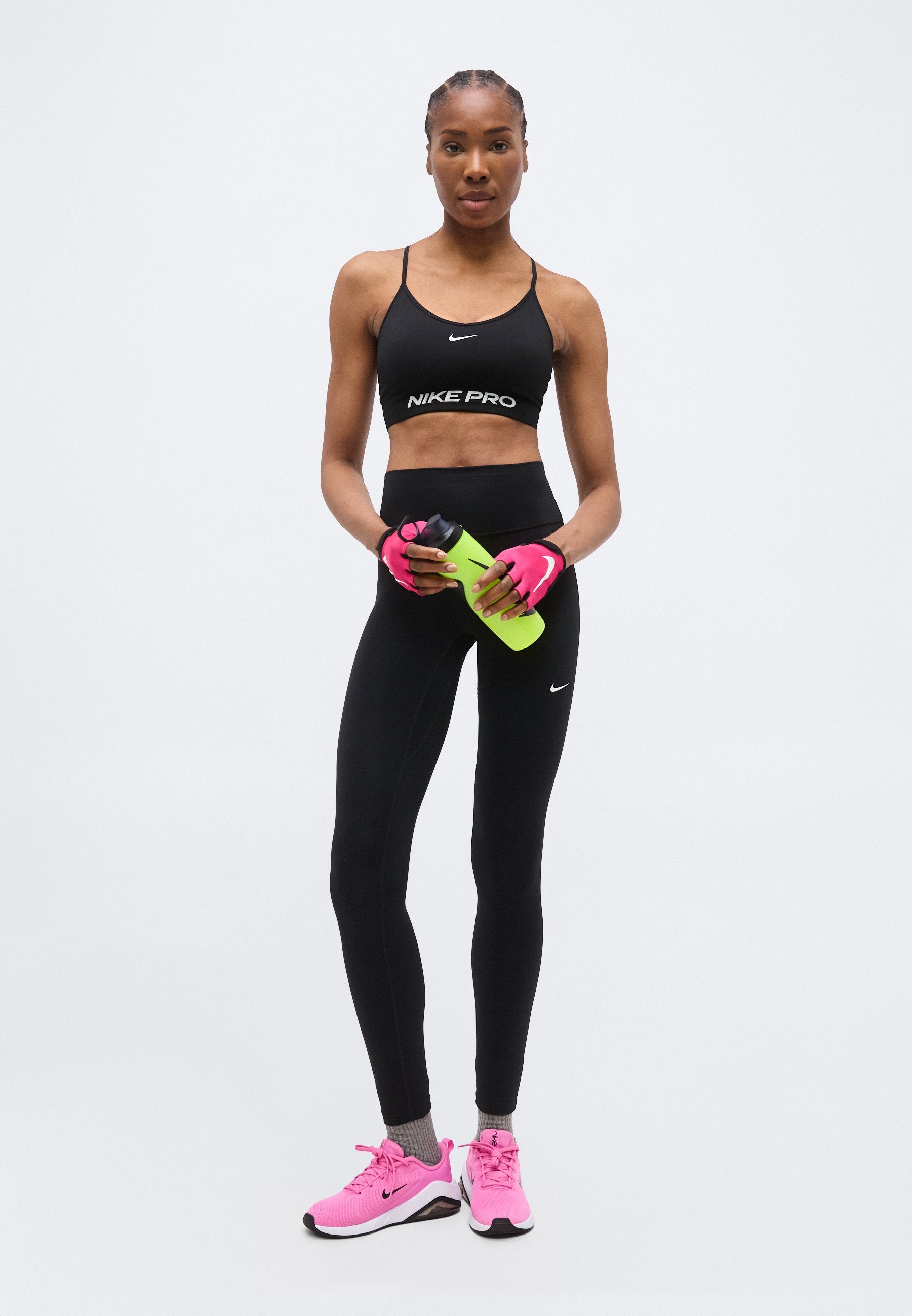 BRA - Light support sports bra - black/white