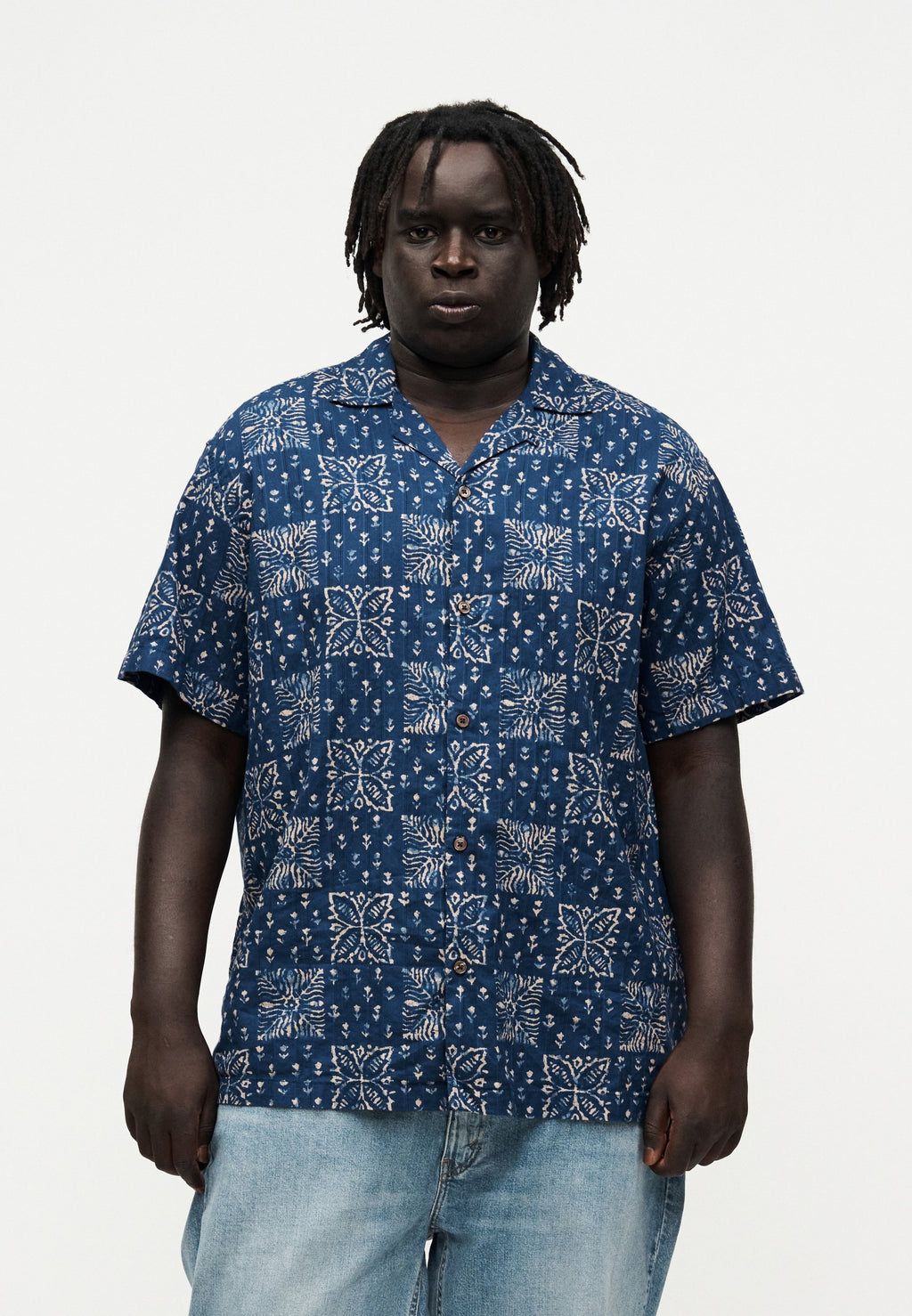 JPRBLULYON PRINT DOBBY SHIRT - Shirt - sky captain