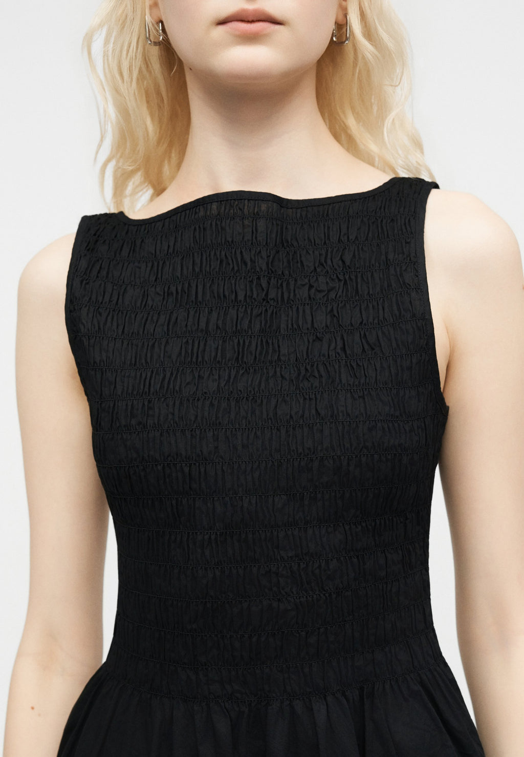 SMOCKED DRESS - Day dress - true black