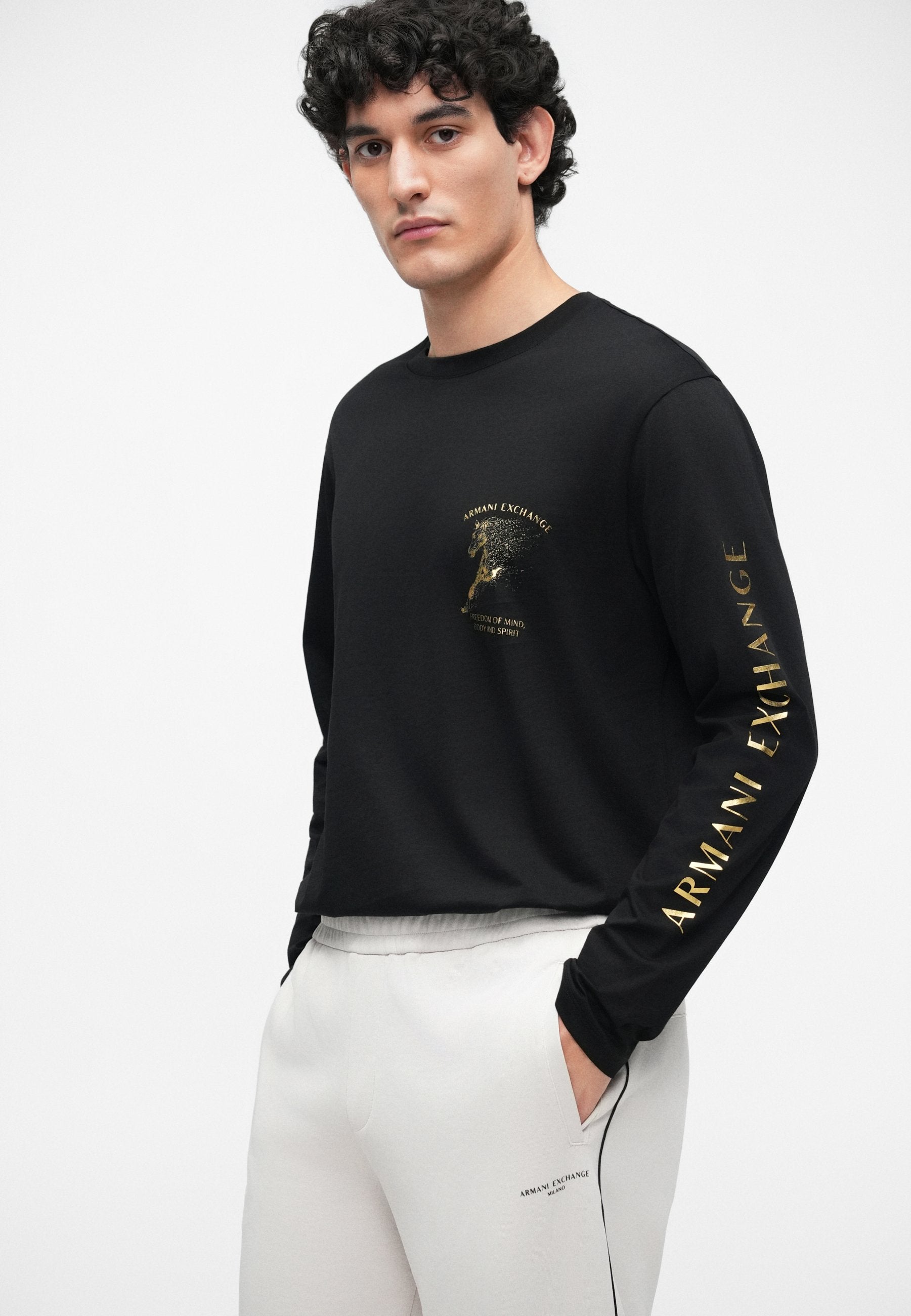UNISEX - Long sleeved top - black