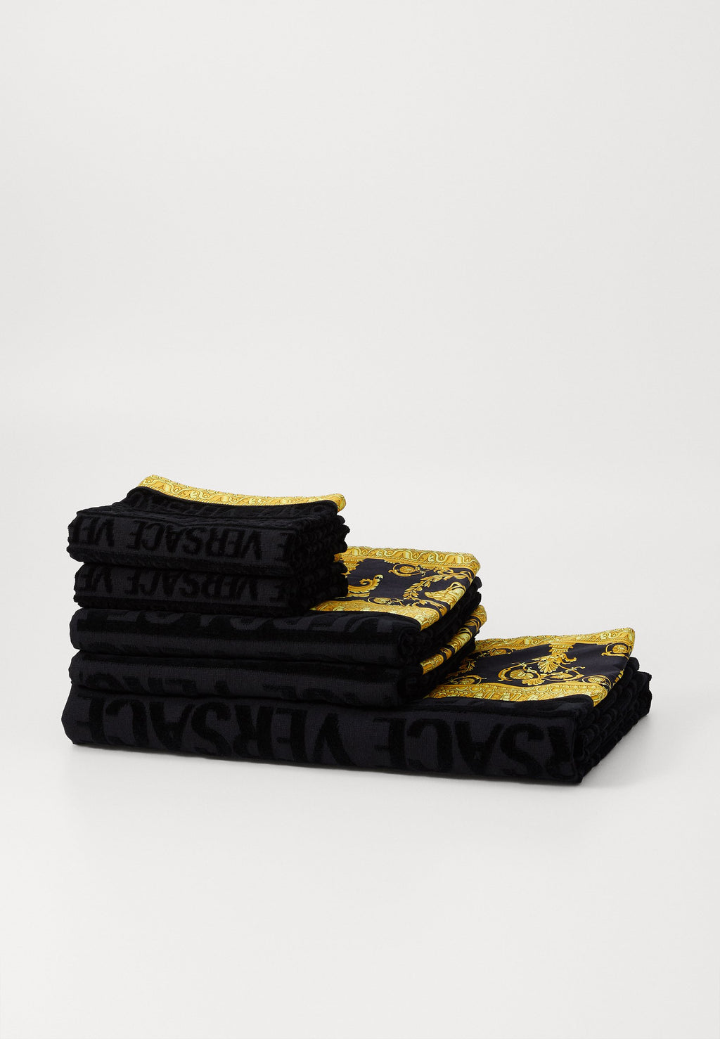 BATH 5 PIECES I HEART BAROQUE - Towel set - black