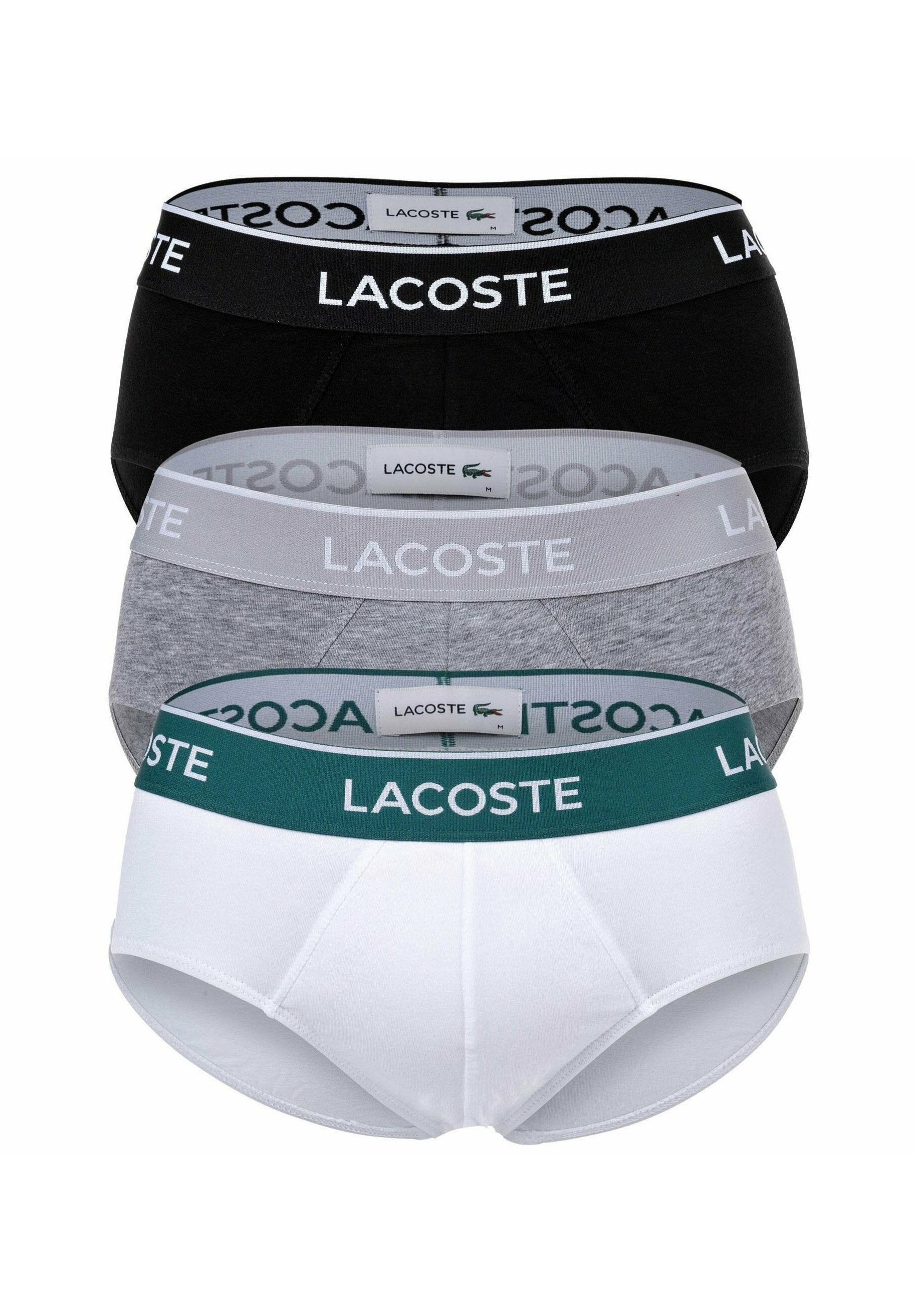 3ER PACK - CASUAL STRETCH LOGOBUND - Briefs - schwarz grau weiß
