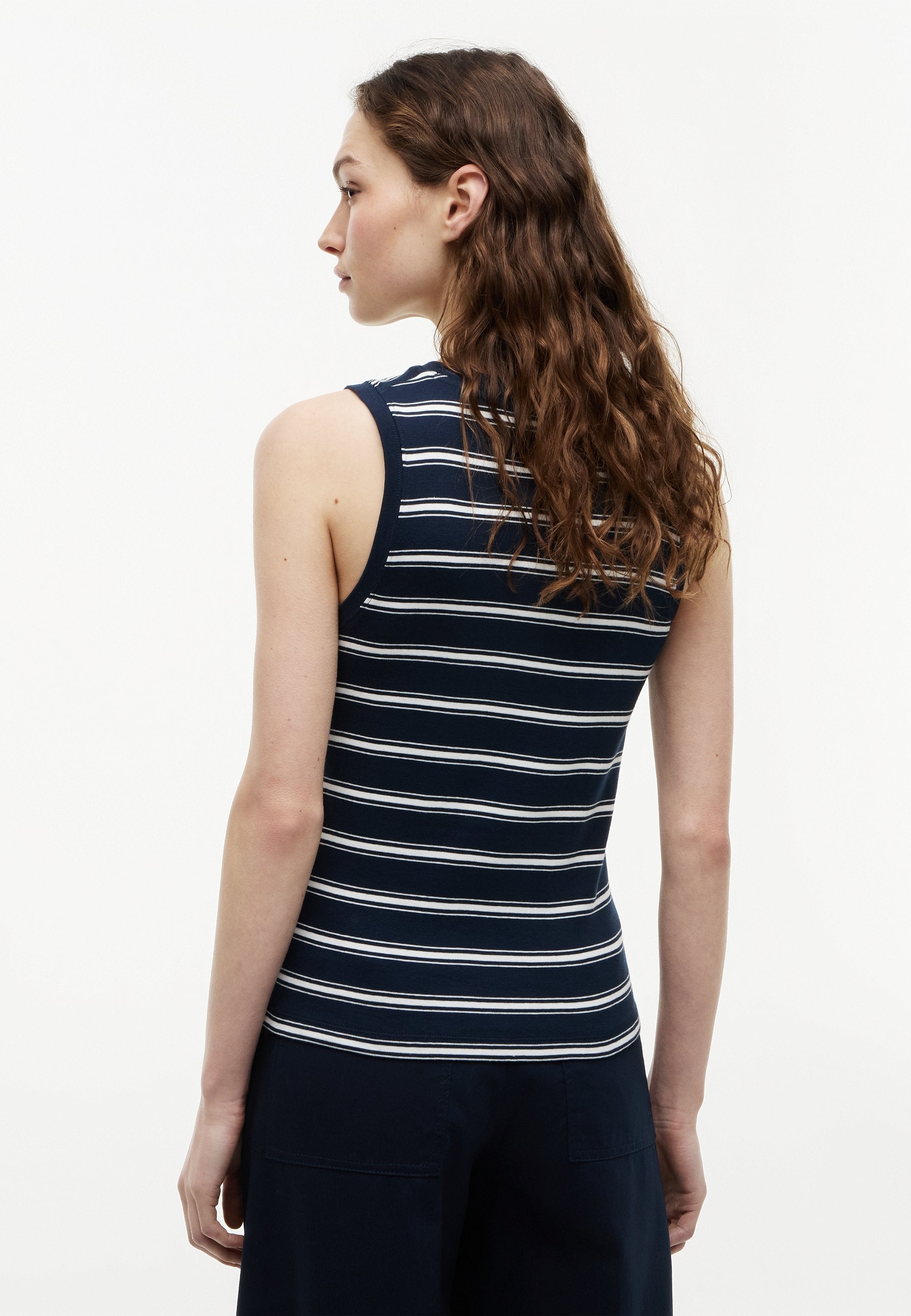 TANK - Top - dark night navy/ecru