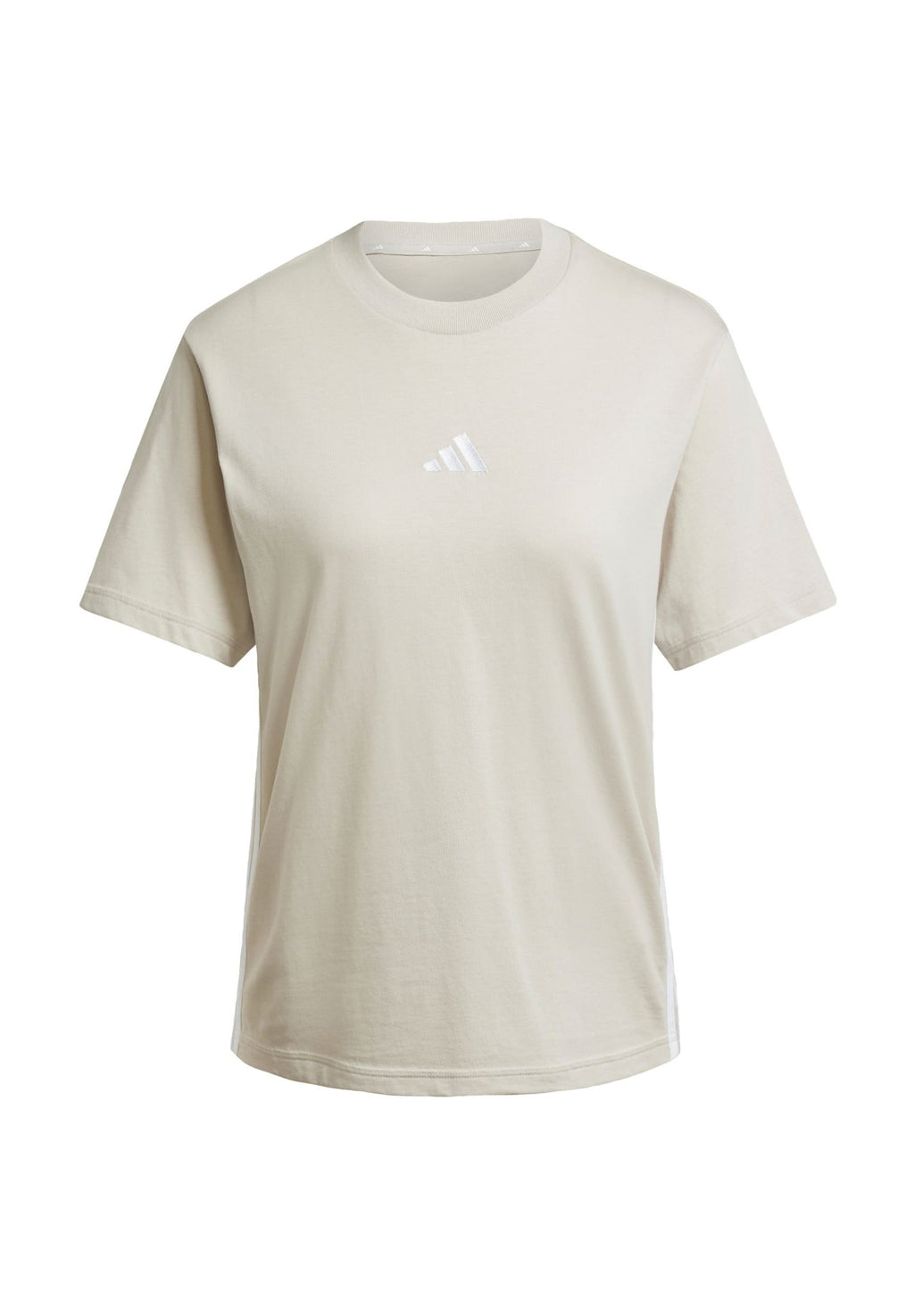 ESSENTIALS 3 STRIPES - Print T-shirt - beige white