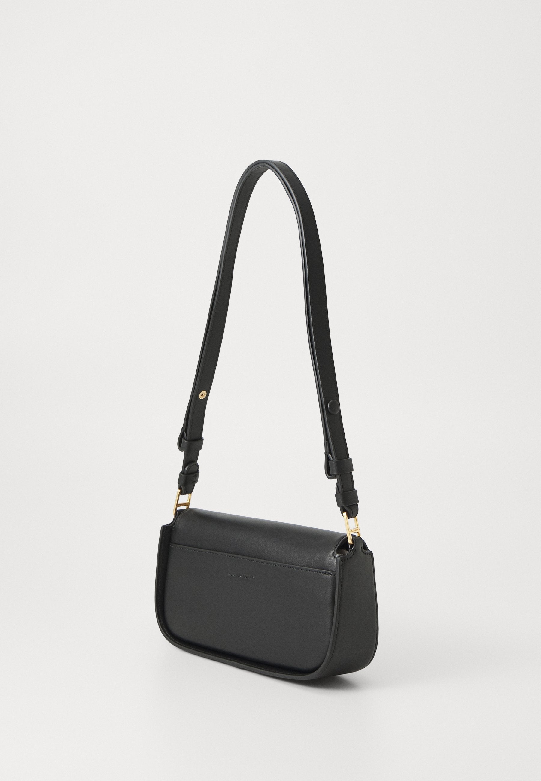 SIGNATURE CROSSBODY - Handbag - black/vibration gold