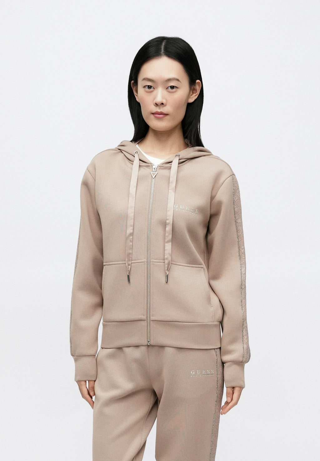 NEW HOODED - Zip-up sweatshirt - summer clay
