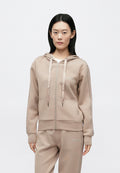 NEW HOODED - Zip-up sweatshirt - summer clay