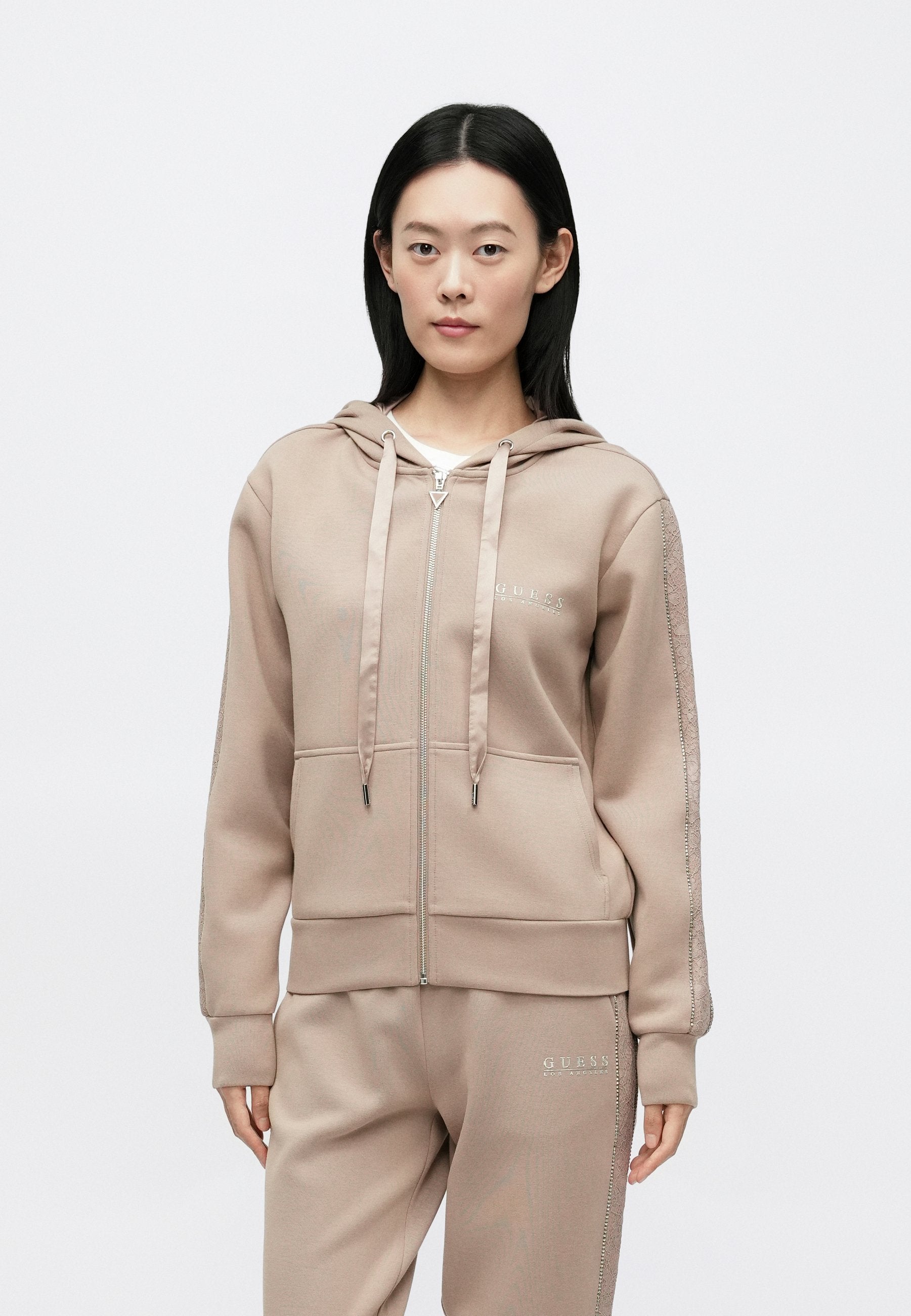 NEW HOODED - Zip-up sweatshirt - summer clay