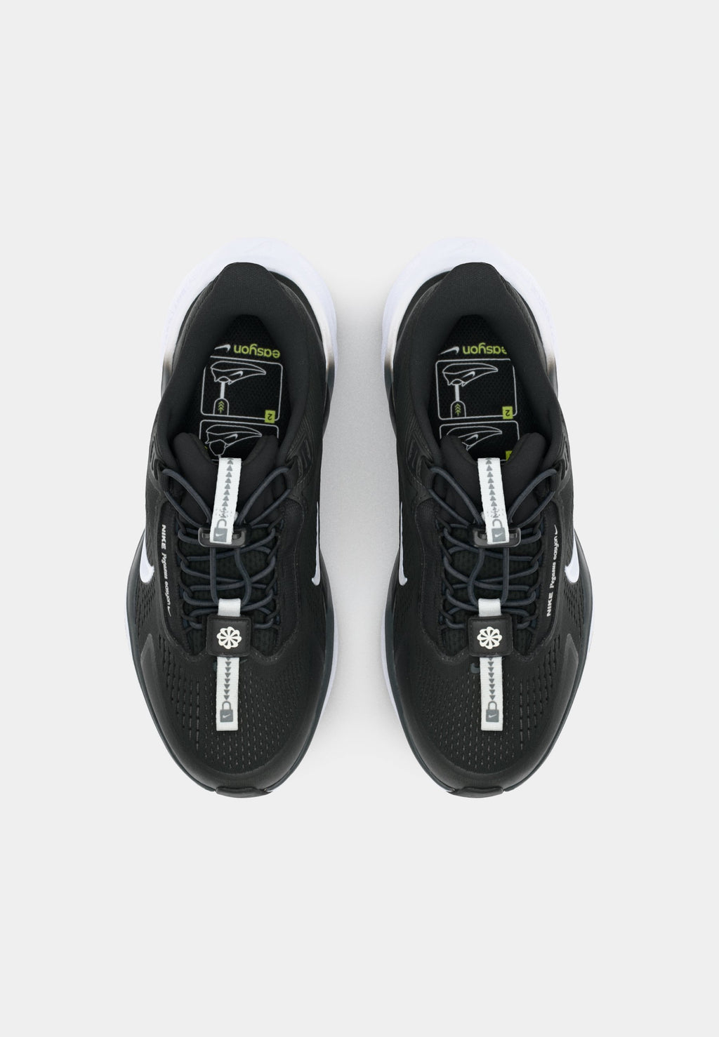 PEGASUS EASYON - Road running shoes - black/white/anthracite/photon dust/volt