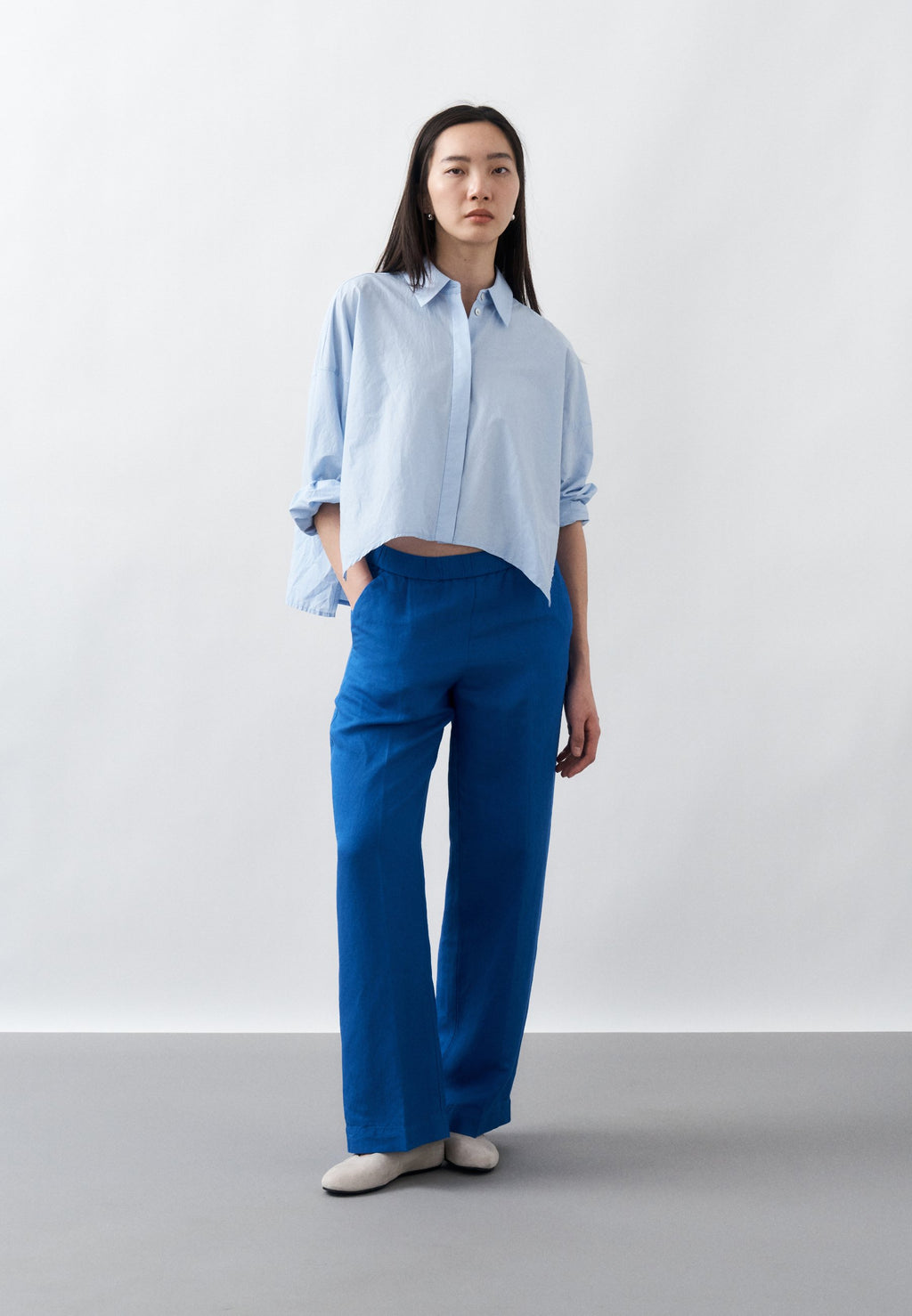 BLEND PULL ON PANTS - Trousers - royal blue