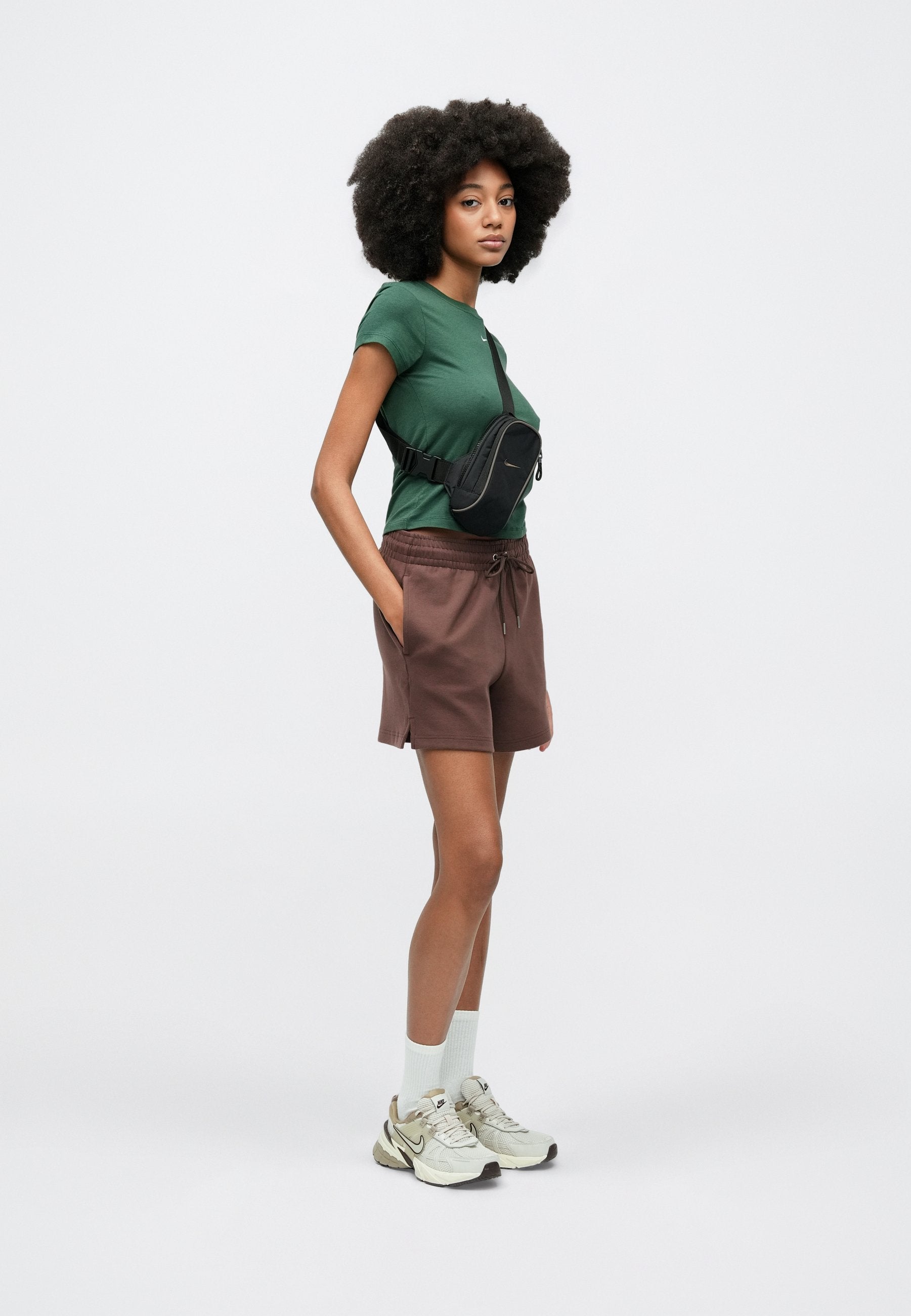 Basic T-shirt - fir/white