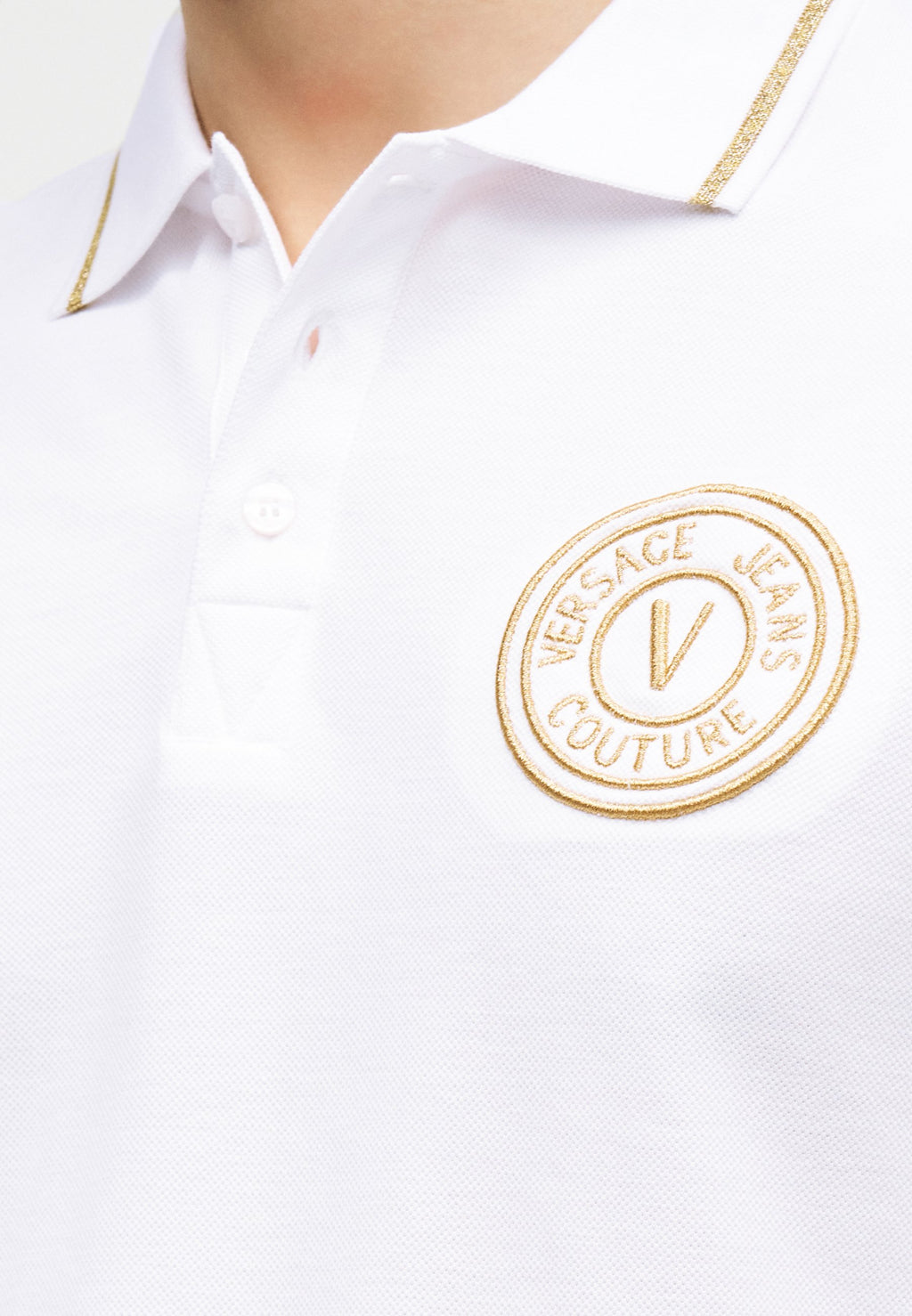 EMBLEM - Polo shirt - white/gold-coloured