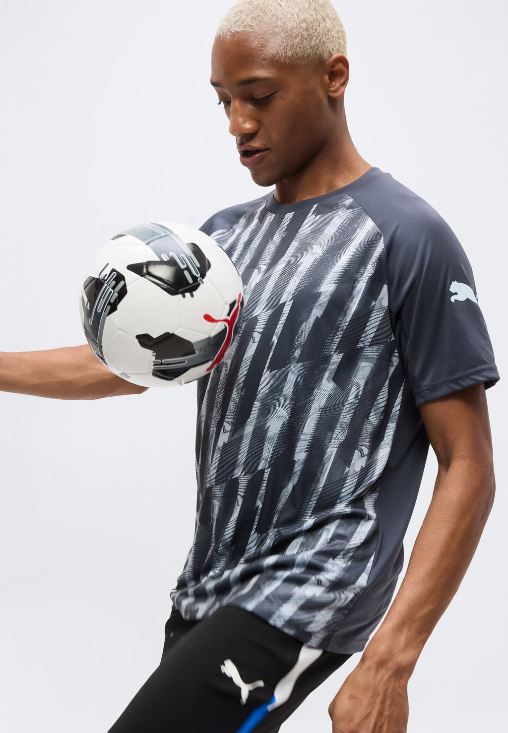 INDIVIDUALLIGA GRAPHIC  - Sports T-shirt - gray/vapor gray/icy blue