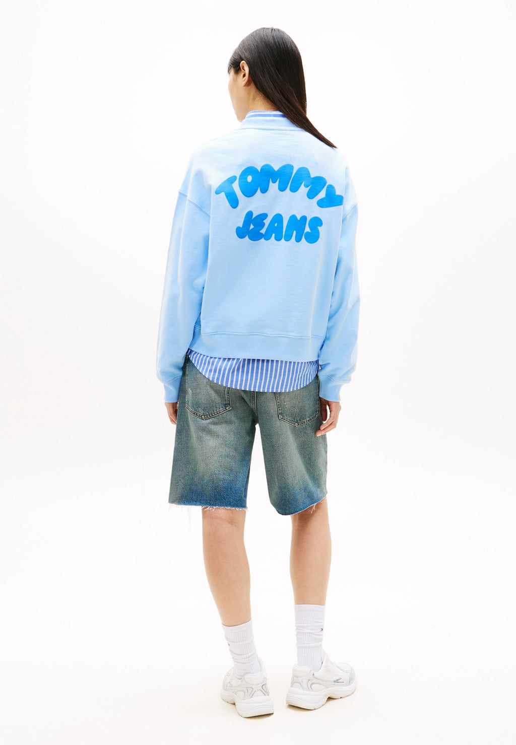 BUBBLE LOGO BOXY CREW NECK JUMPER - Sweatshirt - light powdery blue