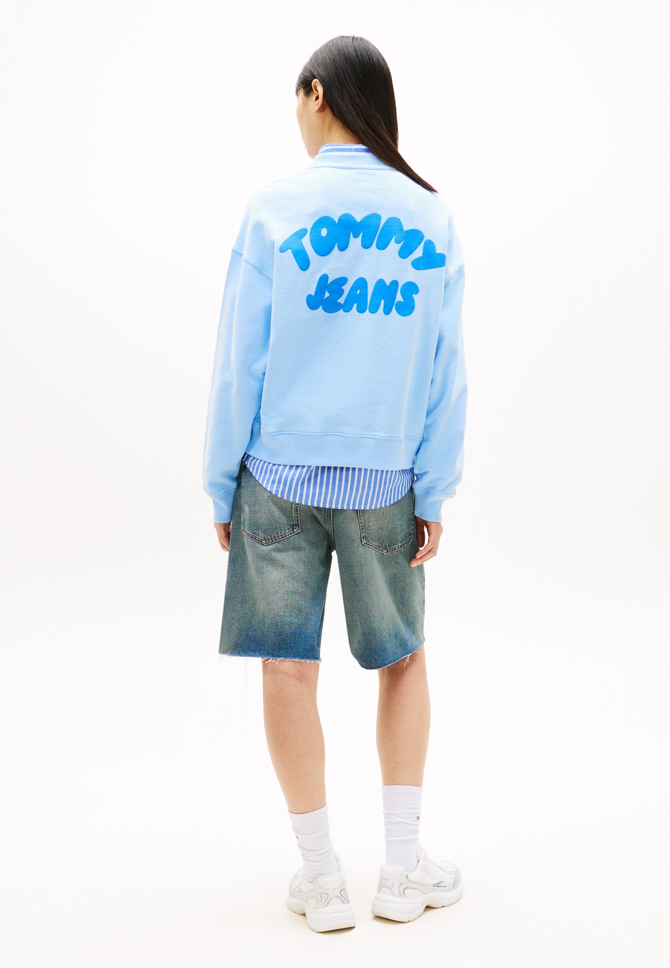 BUBBLE LOGO BOXY CREW NECK JUMPER - Sweatshirt - light powdery blue