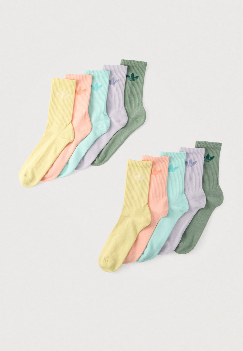 UNISEXE LOT DE 10 - Chaussettes - argent vert/rose fluo/aqua semi flash