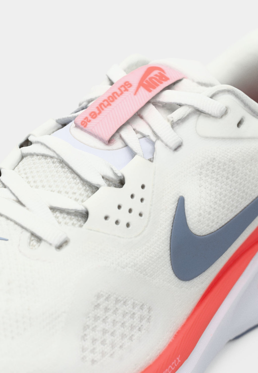 W NIKE STRUCTURE 26 - Road running shoes - white/ashen slate/hot lava/hydrogen blue