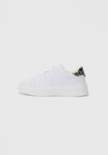 SNOW LEOPARD HEEL LEATHER PLATFORM TRAINERS - Trainers - white