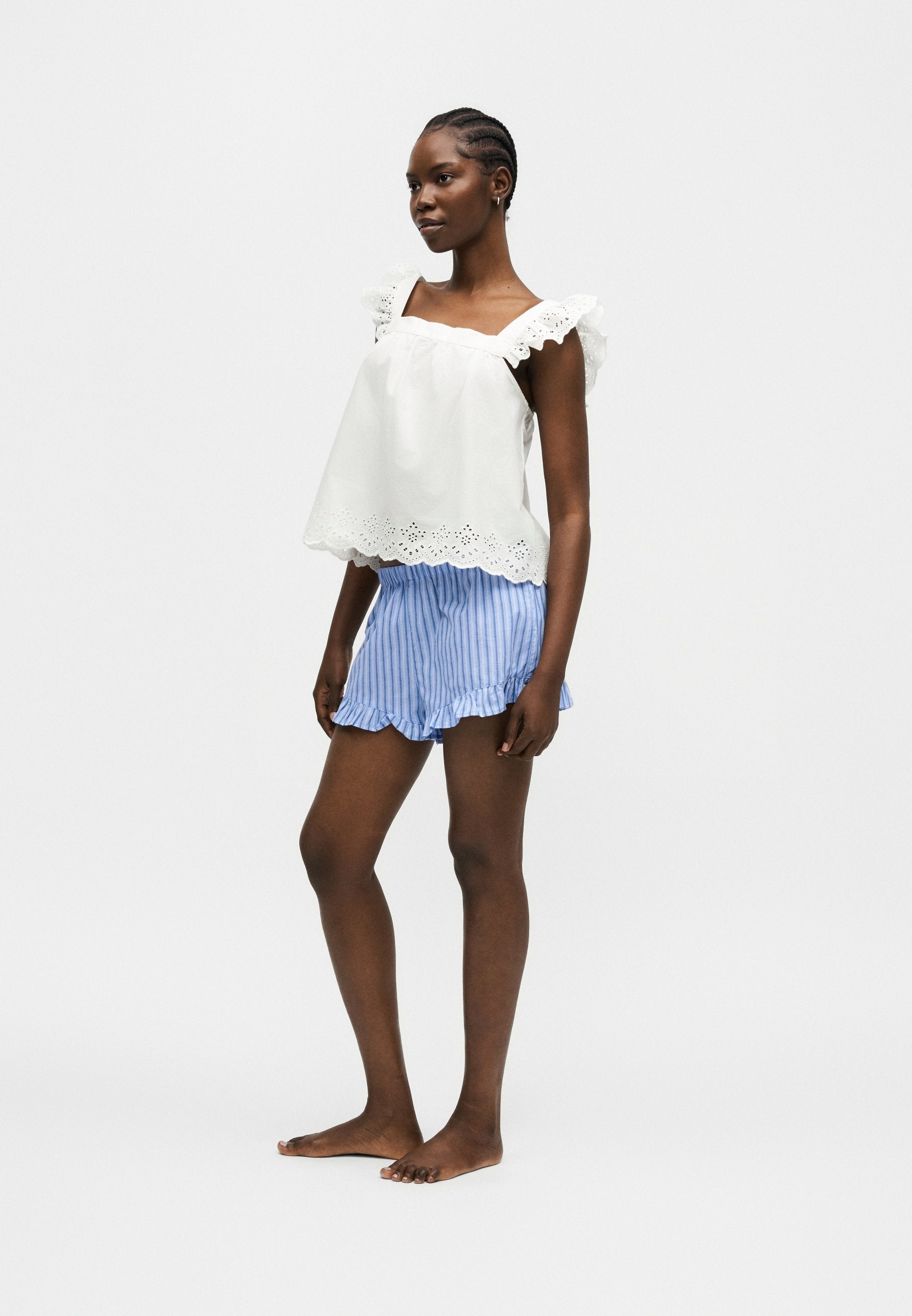 FASHION RUFFLE  - Pyjama bottoms - blue