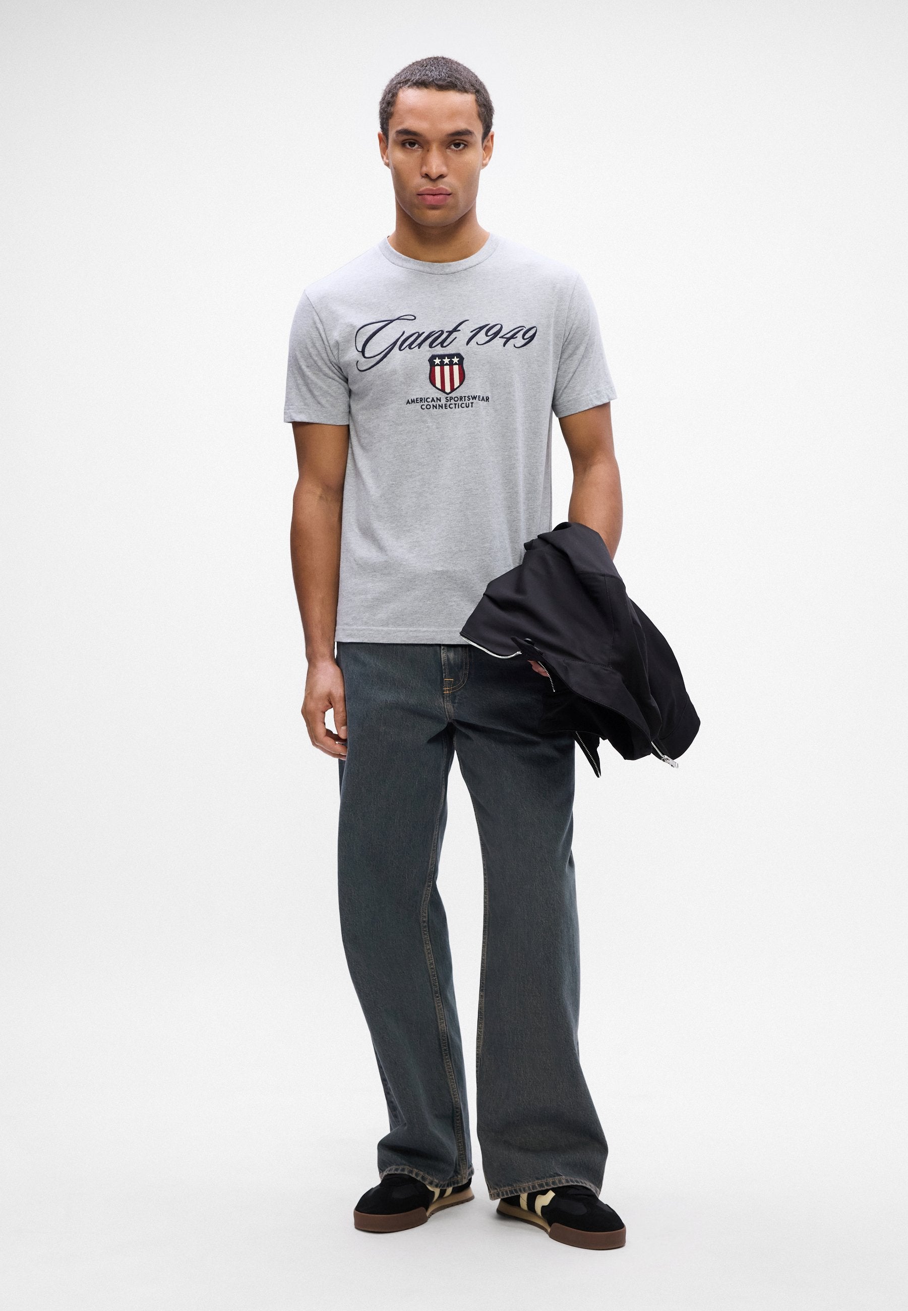 GRAPHIC  - Print T-shirt - grey melange
