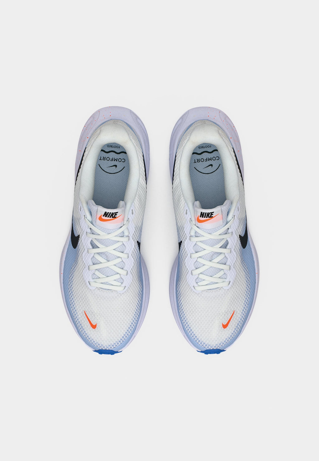 REVOLUTION 8 - Road running shoes - white/off noir/hydrogen blue/blue crystal/total orange