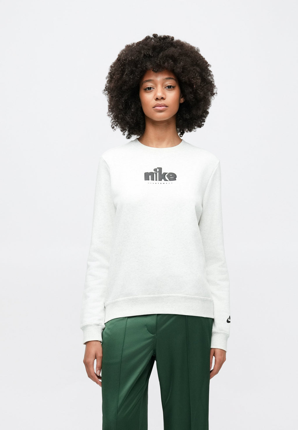 CLUB CREW - Sweatshirt - birch heather/black