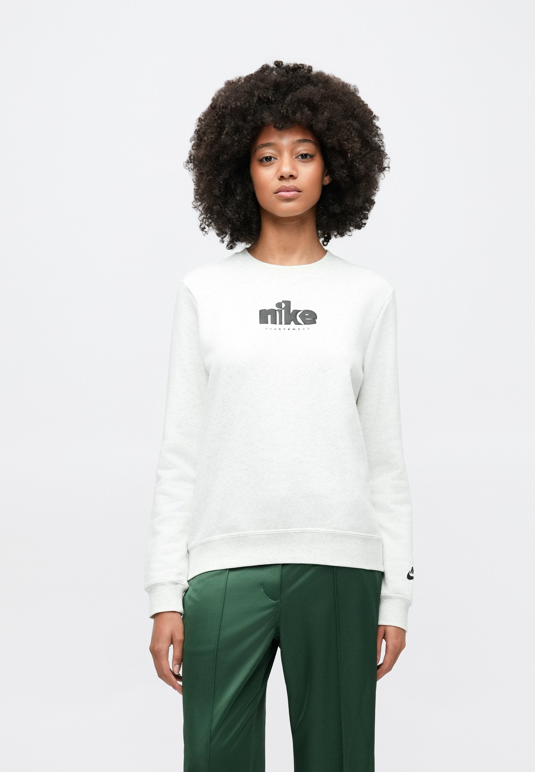 CLUB CREW - Sweatshirt - birch heather/black