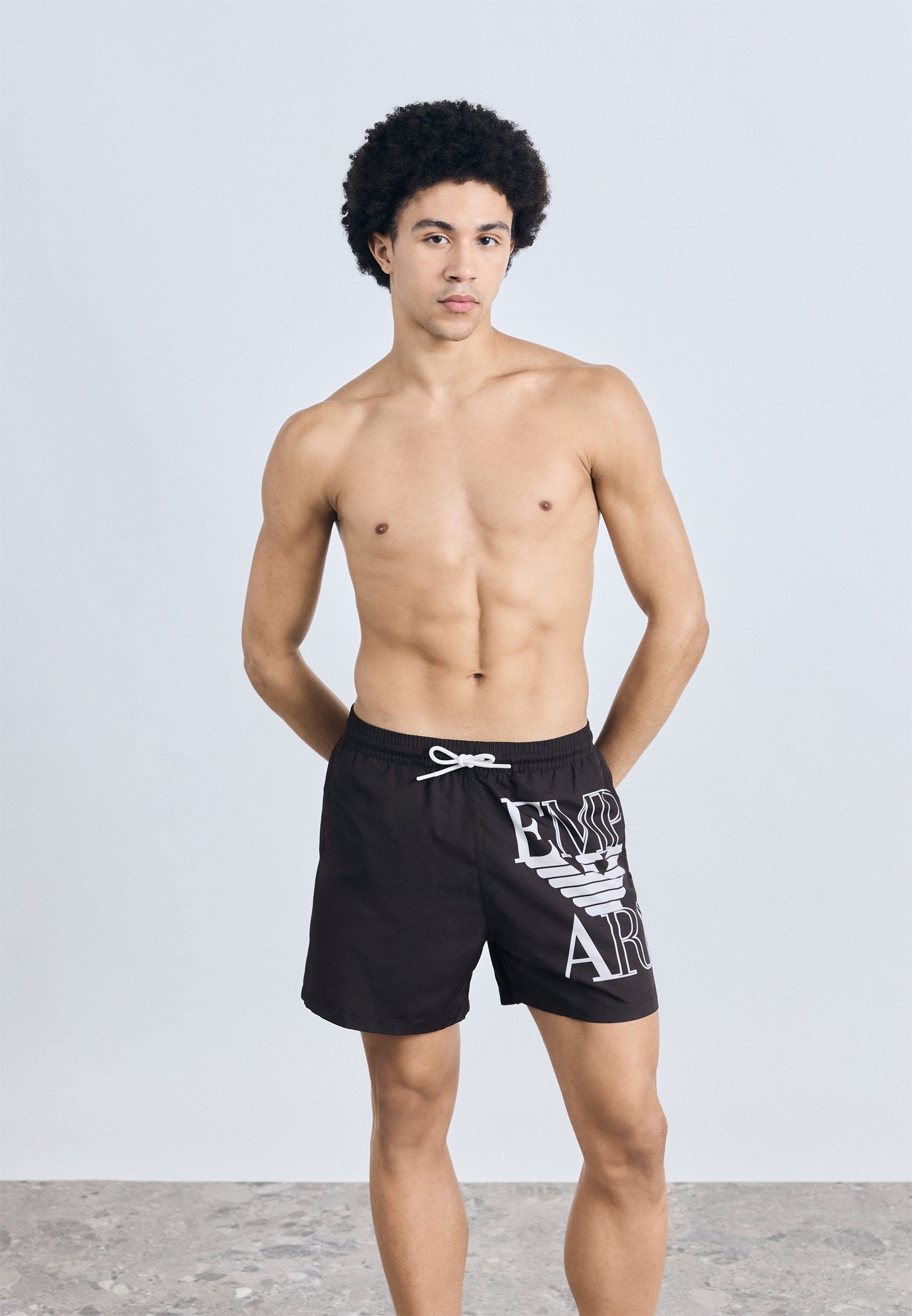 BOLD LOGO BOXER - Swimming shorts - black