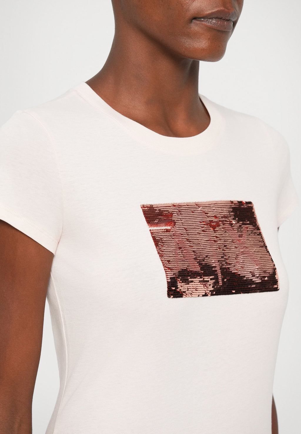 Print T-shirt - salt rose