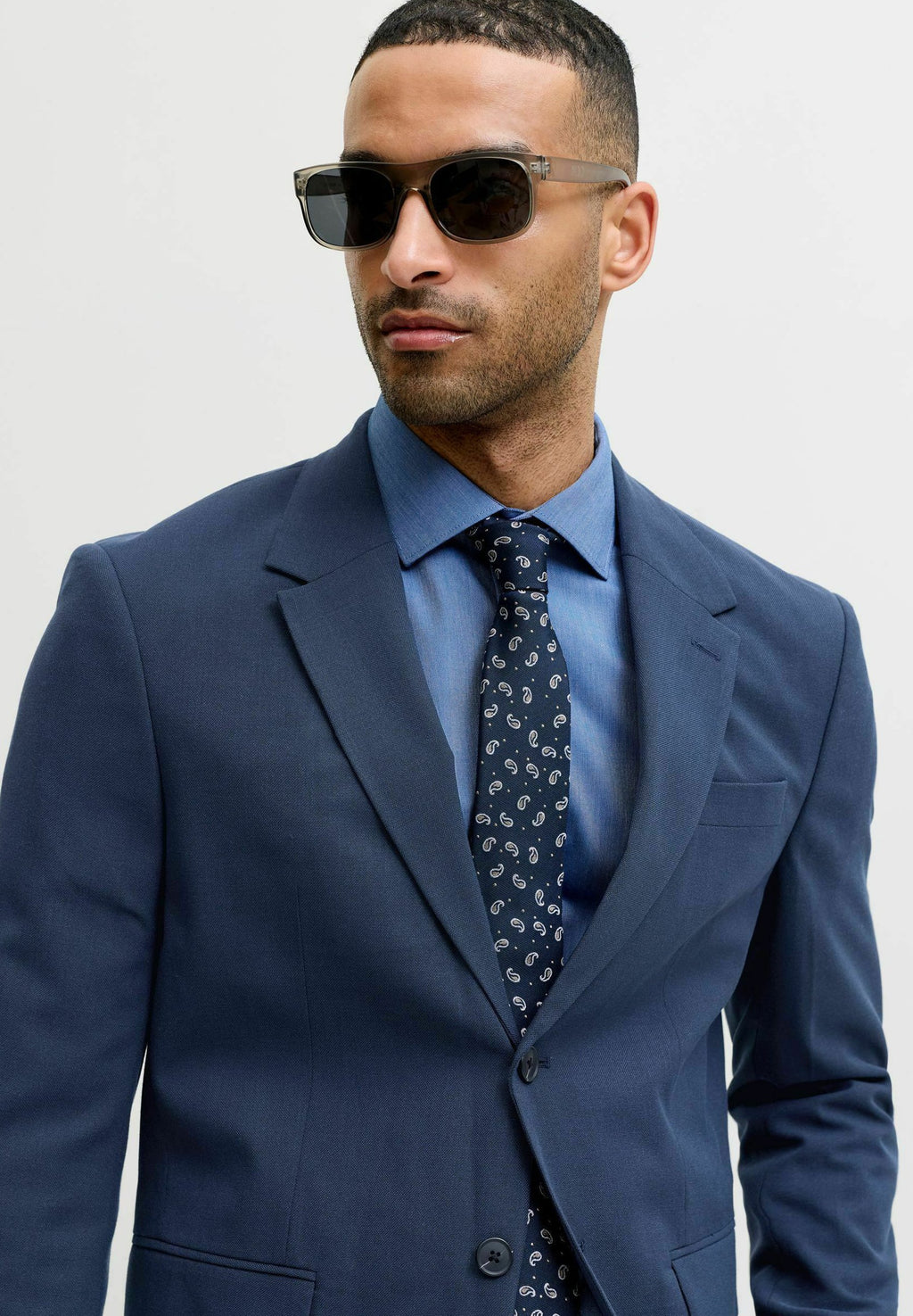 JPRBLAMARTIN Slim Fit - Blazer jacket - black iris