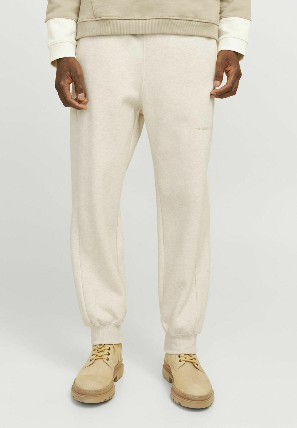 Loose Fit - Tracksuit bottoms - oatmeal